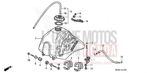 FUEL TANK (1) XR100RT de 1996
